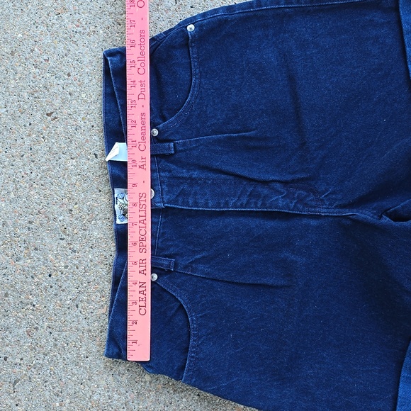 Vintage Sasson High Waisted Rise Pleated Dark Denim Navy Jean Shorts Size 32 - Picture 8 of 10